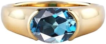 Gold Plated Moissanite Ring Solitaire 925 Sterling Silver Ring Handmade Band Men Rings Stacking Moissanite Ring For Men's Wedding Gift For Him Delicate Gemstone Rings
