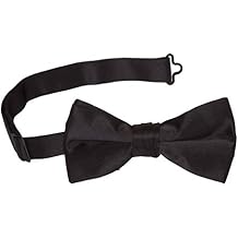 Tuxedo Solid Color Bow Tie, Black, One Size