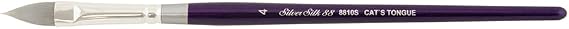 Silver Brush Limited Silver Silk 88 Cats Tongue Acrylic Paintbrush, Size 4