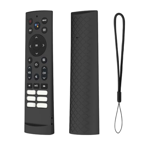 Remote Case for Hisense Smart TV Voice Remote ERF3F80 ERF3A90 ZDB1210320 U7G U9G U8 Series 4K ULED Protective Control Cover Silicone Black