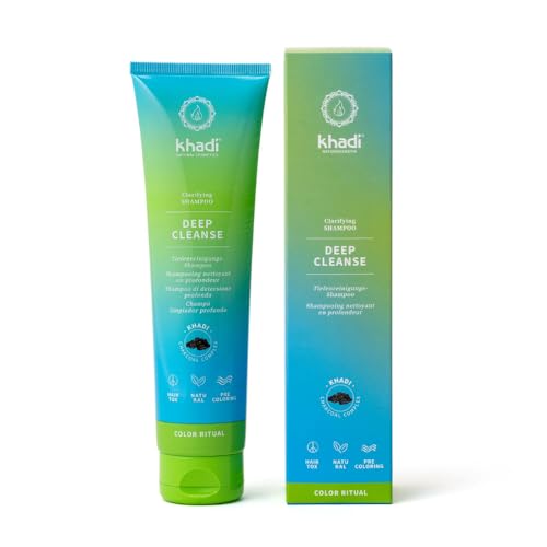 KHADI DEEP CLEANSE Ayurvedic Clarifying Shampoo - Intensive clarifying deep cleansing of hair & scalp - 100% natural & silicone-free - 5 fl oz