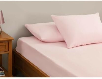 Mer-Tim Cotton Ranforce Single 160x240 Rubberless Sheet Set - Powder Pink