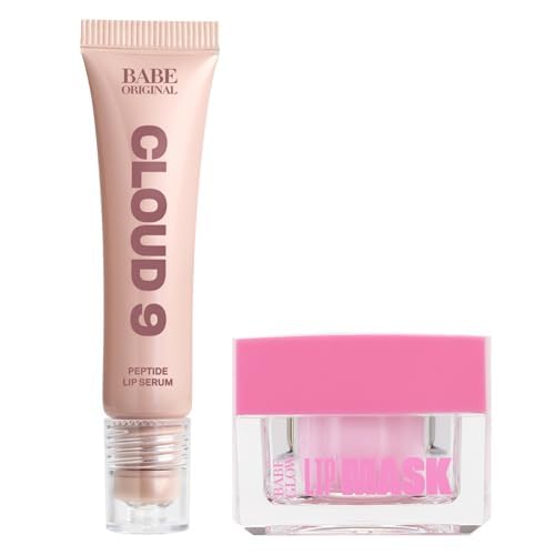 Babe Original Babe Glow Fragrance-Free Lip Sleeping Mask for Softer Lips, Hyaluronic Acid & Antioxidant Infused for Smoother, Moisturized Lips, Unscented, Cruelty-Free...