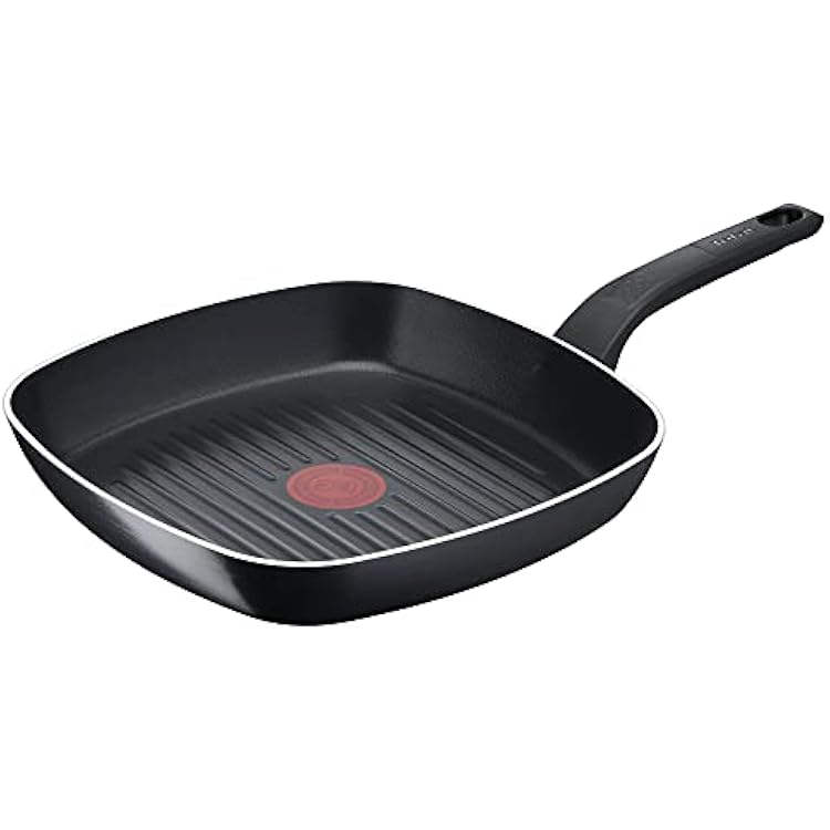 Tefal B55540 Easy Cook and Clean Grill Pan 26 x 26 cm | Non-Stick Coating | Safe | Thermal Signal | Stable Base | Ideal Shape | Healthy Cooking | Black