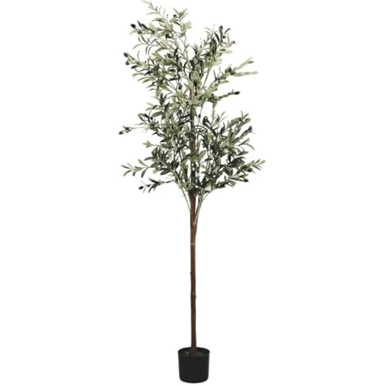 Dollate Artificial Olive Tree 7FT, Tall Faux Plants Indoor for Home Living Room Office Decor, Potted Fake Tree with Olive Fruits & Silk Leaves