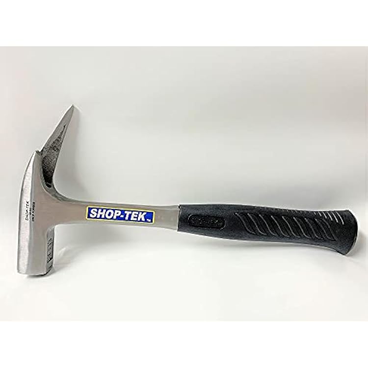Shop-Tek 22-oz Brick Hammer, One Piece Forged Alloy Steel with Magnetic Holder