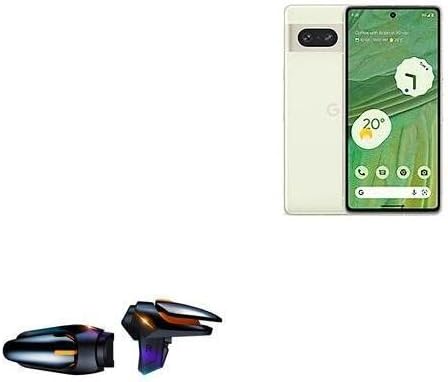 BoxWave Gaming Gear Compatible with Google Pixel 7 - Touchscreen QuickTrigger Auto, Trigger Buttons Autofire Gaming Mobile FPS - Jet Black