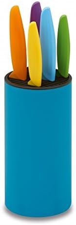 5 Colored Knives with Blue Block