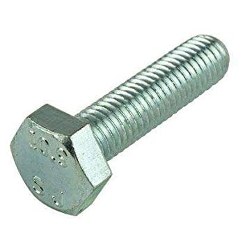 M6-1.0 x 20mm Hex Cap Screws, DIN 933, Class 8.8 Steel, Zinc, 100 Pack