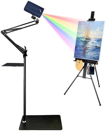 Smart Art Projector for Tracing Drawing Painting, Desktop Wall Projection with Remote Control & Stand, Adjustable Size & Angle for Sketching