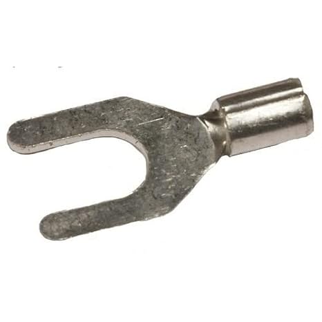 11518 Spade Terminal, Non Insulated, 22-16 Wire Size, 10 Stud Size, 200-Pack