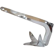 US Stainless Stainless Steel 316 Bruce Claw Force Anchor 8.8lbs (4kg) Marine Grade Polished