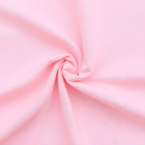 Barcelonetta | 100% Cotton Flannel Fabric | Super Soft | 180GSM, Medium Weight | Solid | Arts & Crafts | for Sewing Baby Pink, 2 Yards
