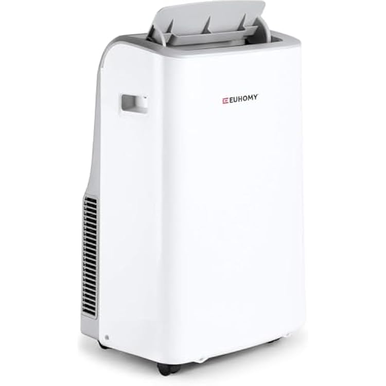 EUHOMY 10,000 BTU Portable Air Conditioner Dehumidifier, Portable Ac Unit With Remote Control, Floor Air Conditioner With Window Installation Kit For Room, Office, Dorm, Bedroom, White