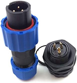 3Pin Panel Mount 13mm Waterproof Aviation Connector,Electrical Cable Wire Connector Plug Male and Socket Female