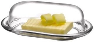 Pasabahce 98402 – Tereyağı Kutusu, Saklama Kabı Basic 19,7 x 13,1 cm, 2 Parça Cam