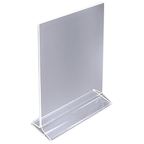 Dazzling Displays 5 x 7 Acrylic Sign Holder - Clear Top Load Sign Holder, Acrylic Sign Holder for Offices, Restaurants, and Retail Spaces 6 -Pack
