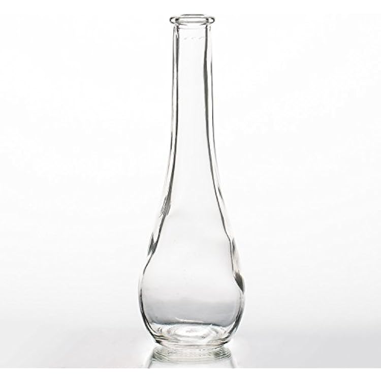 Richland Clear Round Teardrop Bud Vase 7 Set of 12