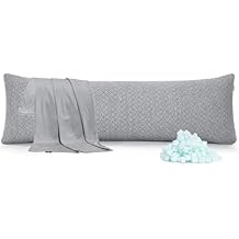 Rainmr Extra Thick Body Pillow Memory Foam Long Pillow for Adults Thicker Inner Case Soft & Cooling Double Pillowcases, 20 x 54 inchesThicker Inner Body Pillow