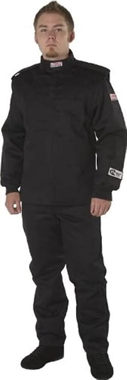 G-FORCE Racing Gear G-Force 4526MEDBK GF 525 Black Medium Multi-Layer Racing Jacket