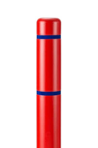 BollardGard 4" x 64" Bollard Cover Red - Innoplast (Red Blue Tape)