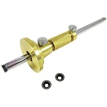 Taytools 464763 Solid Brass Wheel Woodworking Precision Marking Cutting Gauge with 2 Extra Cutters Micro Adjust Head