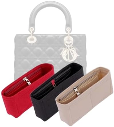 Bag Organizer for Dior Medium Lady Bag (24L 20H 11D cm) (Black, Style A: Exposure)