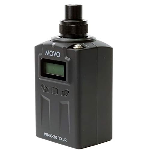 Movo WMX-20-TXLR 48-Channel Wireless Plug-on XLR Transmitter for The WMX-20 System 330 ft Audio Range