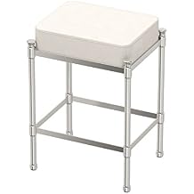 Gatco 1357 Rectangle Vanity Stool, 19.5" H, Satin Nickel