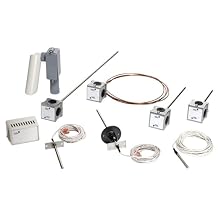 Johnson Controls TE-6351M-1 Series TE-6300 Platinum Temperature Sensor, 1k ohm, Metal Enclosure, Duct Mounting Style, 8" Probe Length