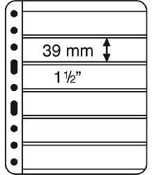 5 Heavy Duty Lighthouse Vario Plus 6S Stamp Pages - Black 6 Pocket Pages - 5 Pack