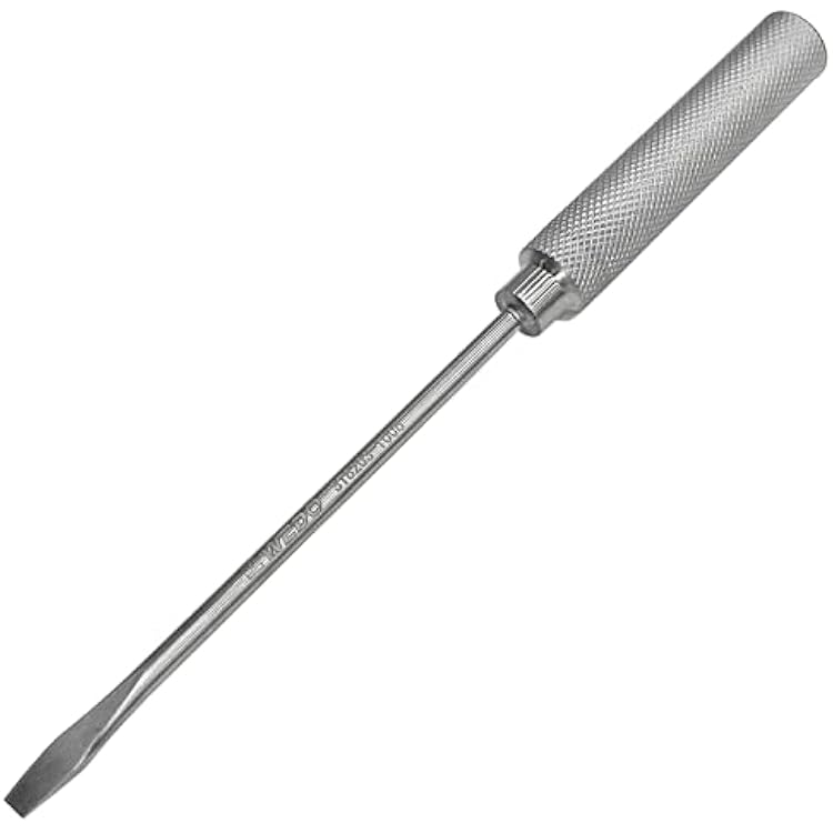 WEDO Stainless Steel Slotted Screwdriver,8 Blade Length Flat-head, 5mm Head,Corrosion Resistant,Rust Proof, For Computer Repairing, Home Appliances