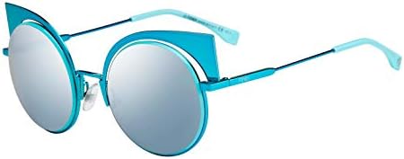 Fendi 0177S W5I Aqua 0177S Cats Eyes Sunglasses Lens Category 3 Lens Mirrored