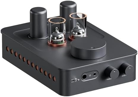 Vacuum Tube Headphone Amplifier with Tone Control, Class A Preamp for High-Fidelity Audio Enhancement