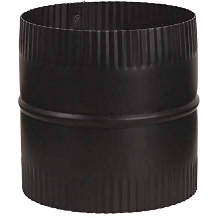 8 Diameter 24 Gauge Black Stove Pipe Joiner