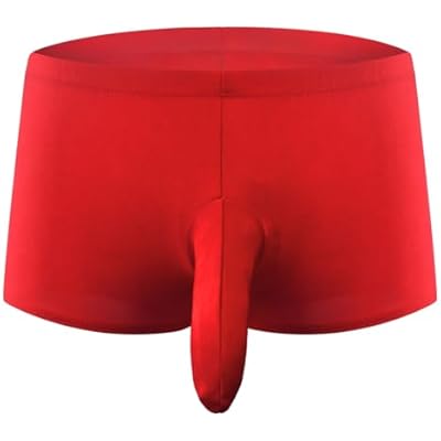 Mens Soft Elephant Boxer Briefs Sexy U Convex Bugle Pouch Boxers Underwear