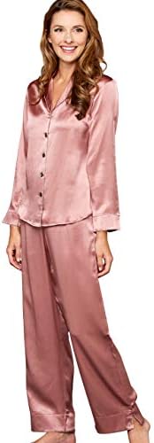 Julianna Rae Natalya Womens 100% Silk Pajama Set, Featured in Vogue