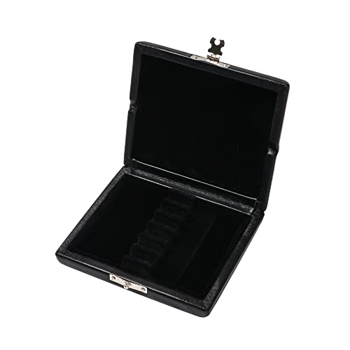 Yibuy Black Oboe Reed Case Holder Box PU Leather for 6 Piece of Reed