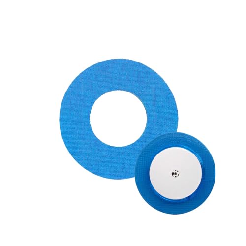 YOYOFOX Libre 2 Sensor Covers with Reusable Plastic Shield,25 Pack Libre 2 Adhesive Patches Sweatproof with Hole Blue