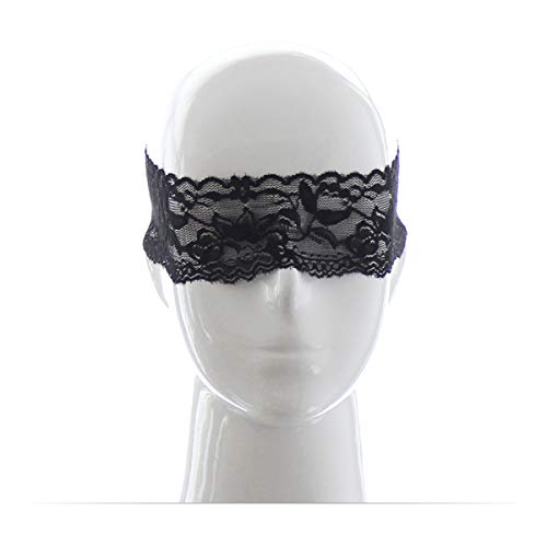 Mesh Eye Mask for Sleeping-Soft & Comfortable Lace Mask with Adjustable Strap for Men & Women Ideal for Light Sleepers Travel & Special Occasions Black