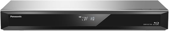 Panasonic DMR-BST765AG Blu-Ray Player and Recorder with Twin HD DVB-S Tuner 500 GB Hard Drive 4K Upscaling Ultra HD Simultaneous Recording Smart Ready Silver