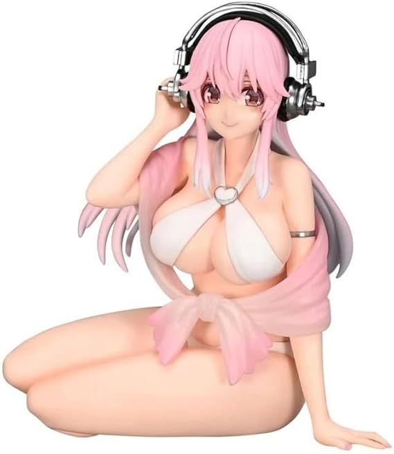Furyu Super Sonico Noodle Stopper Figure (White Bikini Version)
