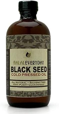 Black Seed Oil - Glass Bottle - 100% Pure and Cold Pressed - Imported Seed from India 16 OZ - Cold Pressed in NY - 100% Hexane Free - NON GMO, Vegan and Halal - Very Dark and Potent