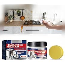 Stainless Steel Stain Cleaning Wax,Magical Nano-technology Stainless Steel Cleaning Paste-Surface Safe, No Residue