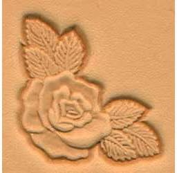 Tandy Leather Craftool Stamp Head Rose Corner - 0.88 Inch 3D Floral Leather Stamp Head