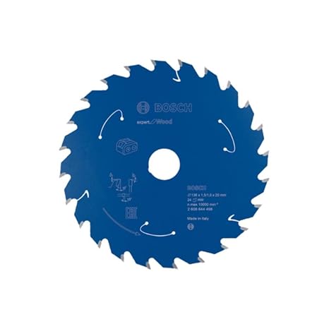Bosch Professional Circular Saw Blade Expert (for Wood, 136 x 20 x 1.5 mm, 24 teeth; Accessories: Cordless Circular Saw)
