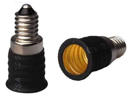 E-Simpo 10-Pack E10 to E14 Adapter,E10 to E14 Lamp Base Converter,Copper,Please Note:NOT E12 to E14