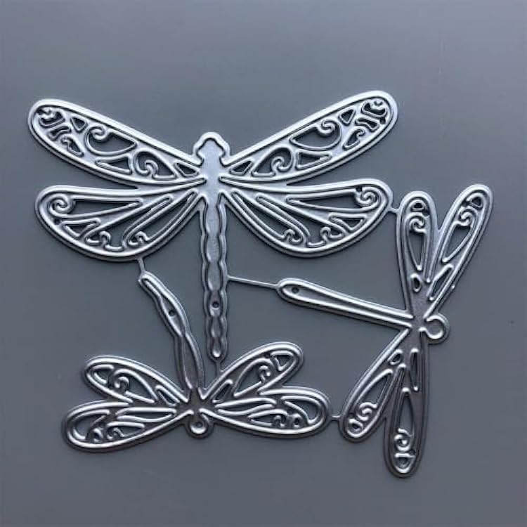 2025 New Dragonfly Metal Cutting Dies for Card Making Embossing Paper Photo Album Stamps Crafts Templates Mould Stencils Silver Die-Cutting and Embossing Scrapbooking Die-Cuts