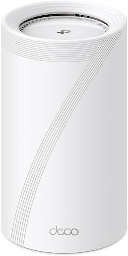 TP-Link Deco BE85 1-pack, BE19000 Mbps, 1x 10Gbps LAN/WAN Portu, 320 MHz Kanallar, 6 GHz Bandında Çalışır, 200 Cihaza Kadar Bağlanılabilirlik, VPN, WPA3, Üç Bantlı Wi-Fi 7 Mesh Sistemi