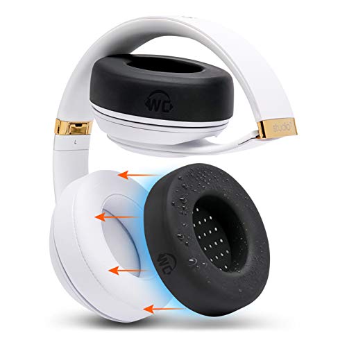 WC SweatZ Studio - Patented Earpad Covers for Beats Studio 3 A1914 & Beats Studio 2 B0500 B0501, Made by Wicked Cushions | Sweatproof & Easily Washable | Black